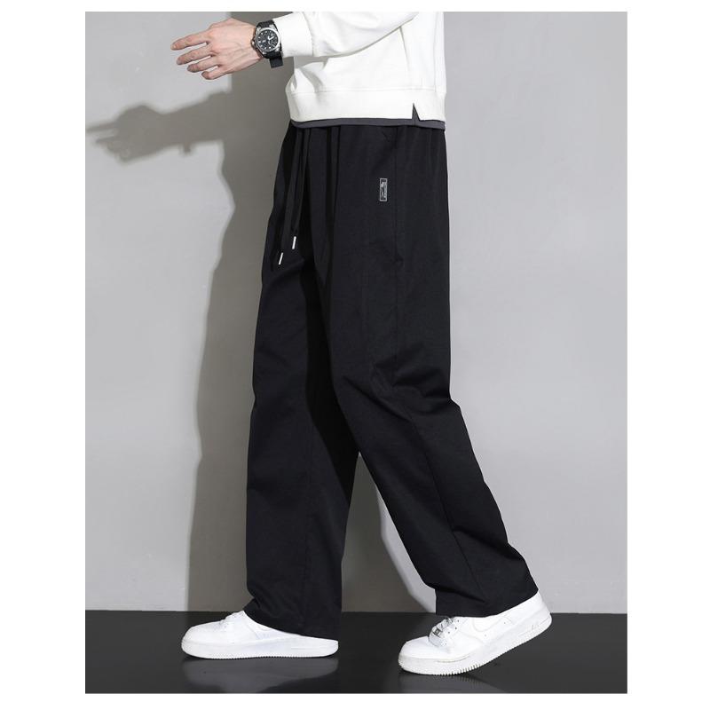 Men's Drawstring Waist Casual Pants Loose Fit Pocket Detail Streetwear Bottoms