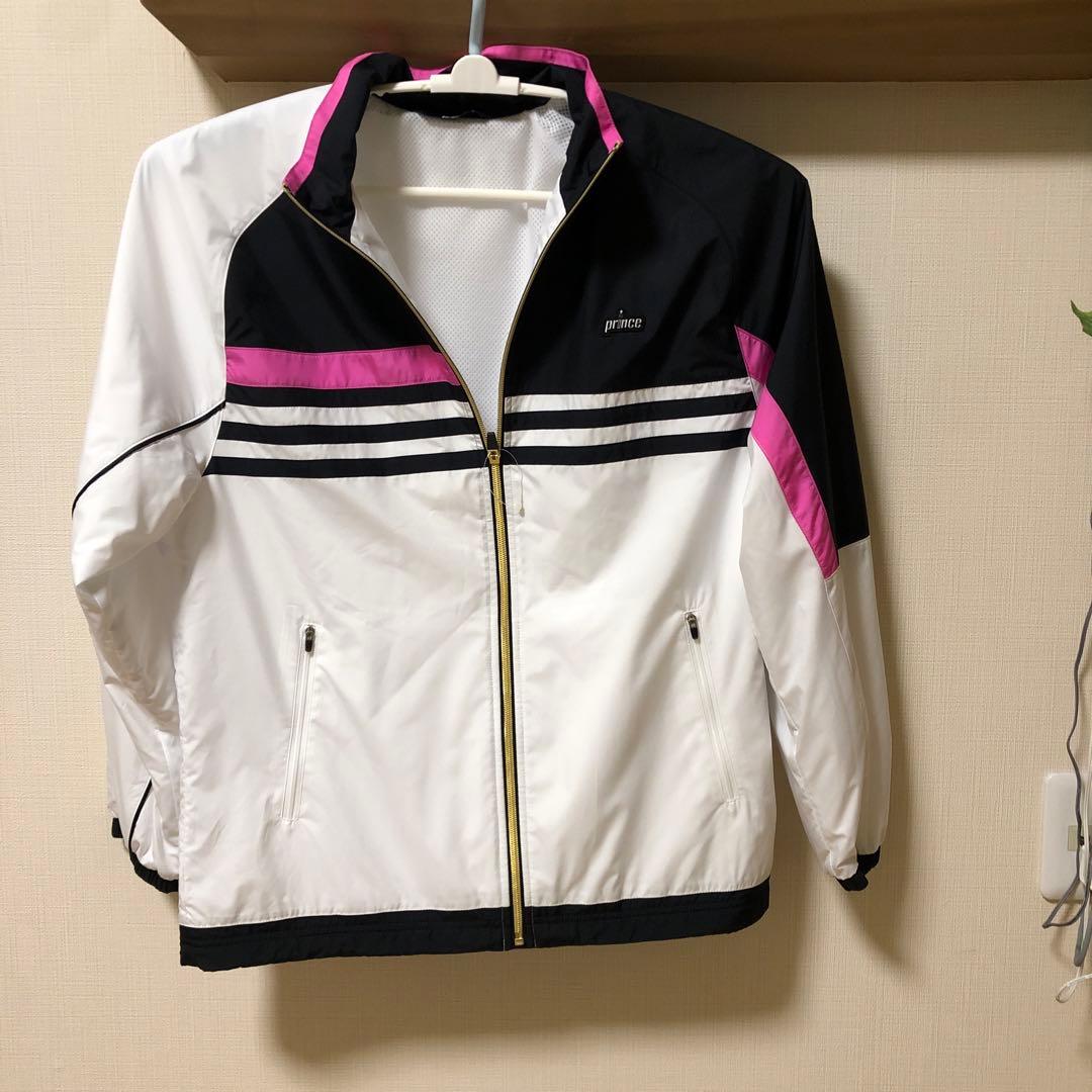 

[USED] Prince L Zip-Up Jacket in White/Black/Pink
