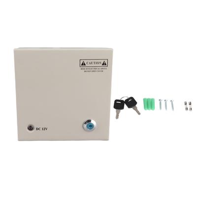 CCTV Power Box Electrical Supply Distribution Junction 12V 4 Channel 5A Fuse 110V 220V With Metal Box AC Plug Lock