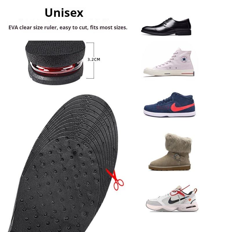 1Pair/2Pairs Adjustable Elevator Insoles, Air Cushion Height Increase Inserts, Soft Breathable Lift Pads for Leather & Sneakers