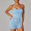 Women's European & American Yoga Set: Quick-Dry Fitness Shorts & Vest for Outdoor Running