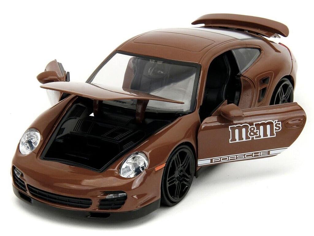 JADA TOYS M Hnědá Figurka Porsche 911 Turbo Hollywood Ride M Hnědé Mini Auto 1/24 & M's & & M's [Položka]