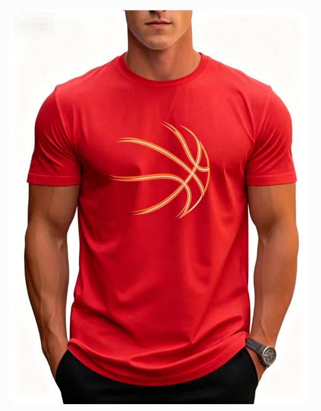 Summer Unisexs Cotton Comfortable Casual Loose Oversized Basketball Pattern Print Sports Round Neck Short Sleeved Tshirt Natural