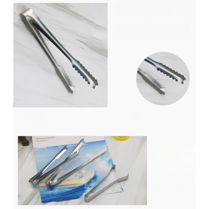 Stainless Steel Ice Clip for Ice Cube Clip Stainless Steel Food Clip with Magnetic Ice Clip Barbecue Clip
