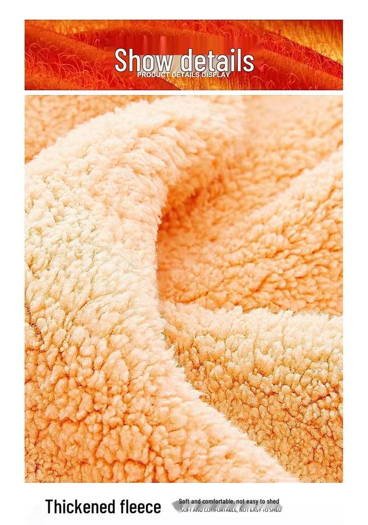 Unisex Lambswool Fleece-Lined Hoodie - Round Neck, Plus Size, 2024 Autumn/Winter Collection, Cozy and Thickened.