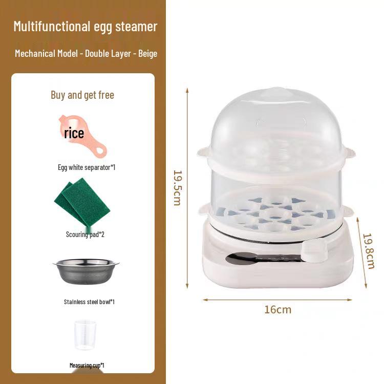 Kompakter elektrischer Eierkocher: Multifunktionaler Dampfgarer, Trockenlaufschutz, Automatische Abschaltung – Perfekt für 1-Personen-Puddings & Kochen.