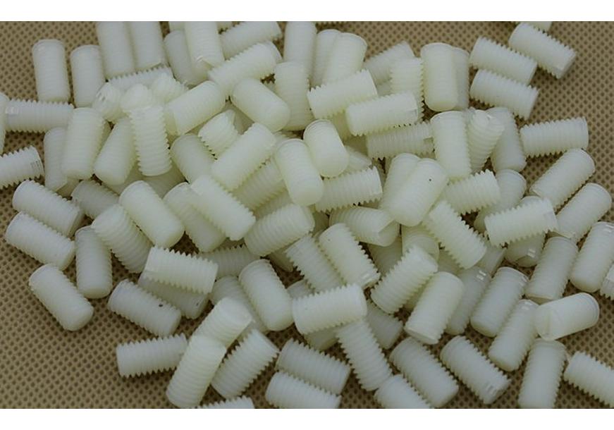 Headless Slotted Nylon Machine Screw – Plastic Flat End Set (M3, M4, M5, M6, M8, M10, M12)