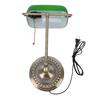 Vintage Desk Lamp Plug In Table Lamp with Green Glass Shade Pull Chain Switch for Home Bedroom Study Room US Plug 110V