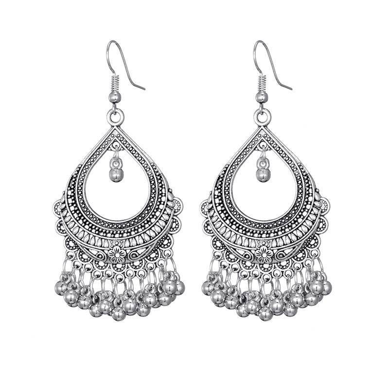 Vintage Drop Dangle Earrings for Women Fashion Jewelry Boucle D’oreille Handmade Beads Hollow Ethnic Indian Earrings Brincos