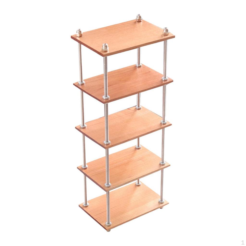 1/6 Organizer Halter Ornamente Einrichtung Modell Mehrschichtig Holz Sammlerstücke Bücherregal für