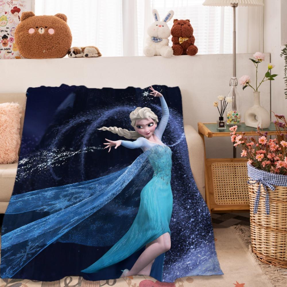 Ice and Snow Princess  Flannel Blanket, Lightweight  Blanket, Sleeping Blanket, Sofa Blanket, Adult Andchildren's Travel Blanket