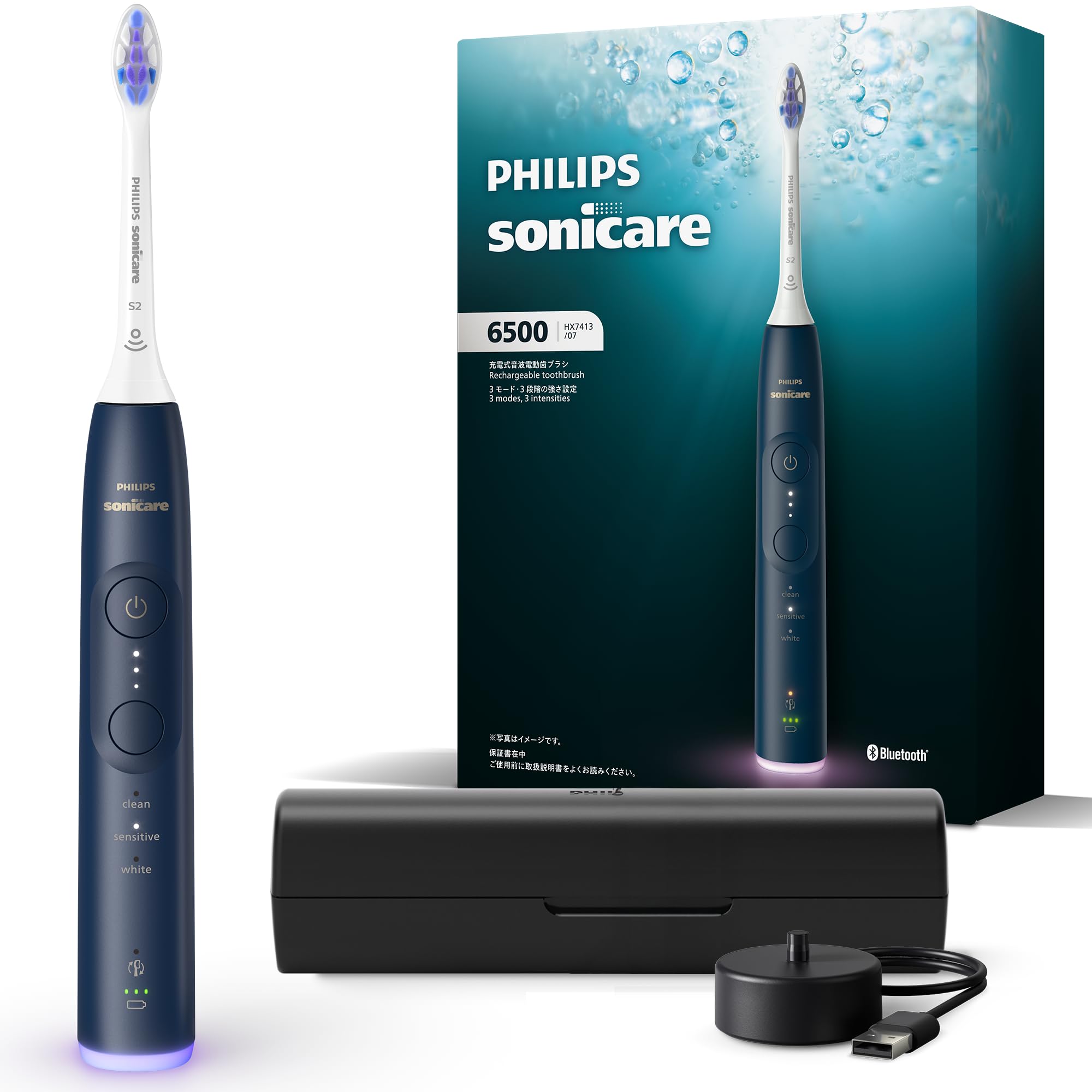 

Электрическая зубная щетка Philips Sonicare 6500 Плюс Подставка для щеток и Дорожный футляр Темно-синий [Модель 2025] (Премиальные насадки Clean/Gentle/Зарядное устройство в комплекте)