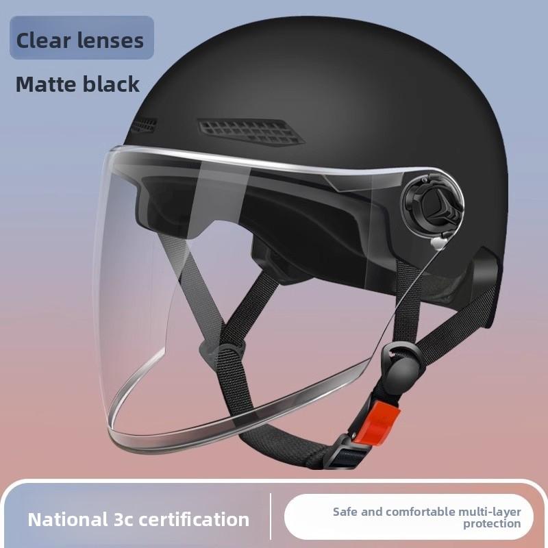 Helmet, Electric Car, Men's and Women's ABS Half Helmet, Sun Protection, UV Protection, Cycling Helmet, Summer Breathability