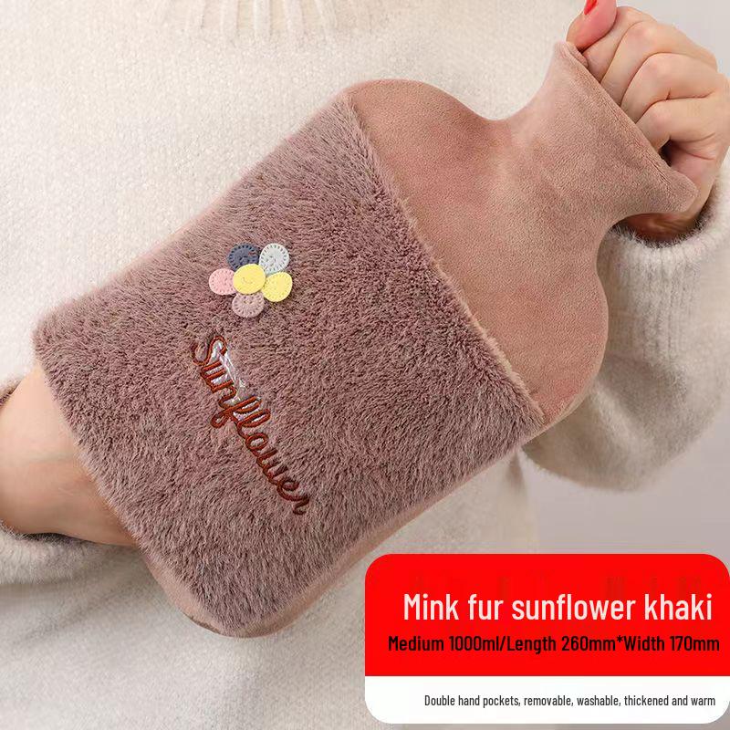 Large Hot Water Bottle: Warm Water Bag for Belly, Hand, and Bed