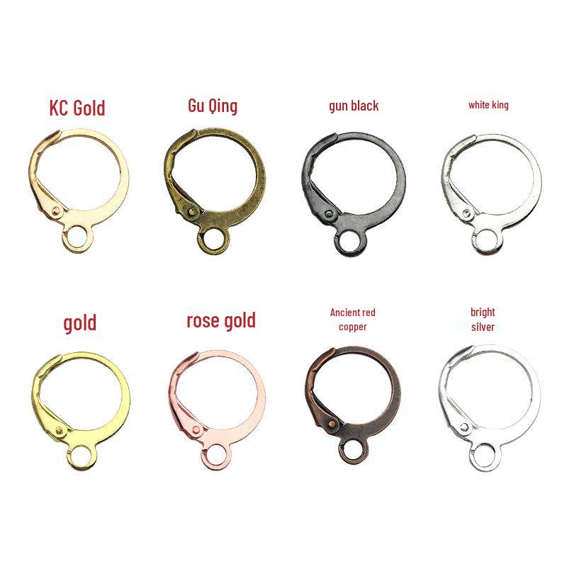 

Elastic Copper Round French Ear Hook for DIY Earring Jewelry Accessory