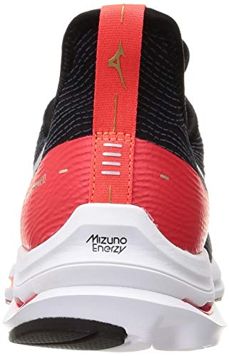 Mizuno Wave Rider NEO Men's Running Shoes, Black and Red, Size 25.0 cm, 2E
