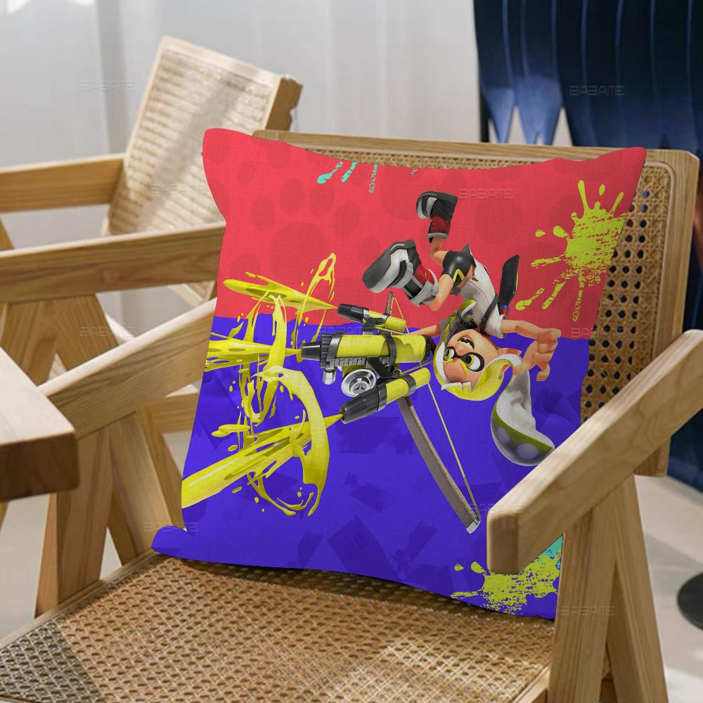 Splatoon Pillow Gift Home Office Decoration Bedroom Sofa Car Cushion Cover Case 45x45