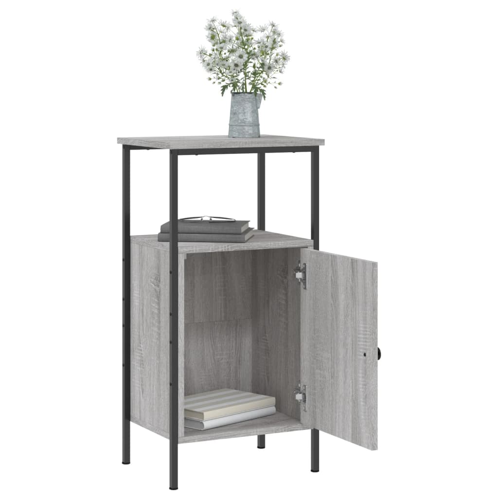 Nightstand Gray Sonoma Oak 41x31x80 cm Particleboard