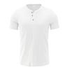 Men's Textured Ribbed Quick-Dry Short Sleeve Henley Shirt.