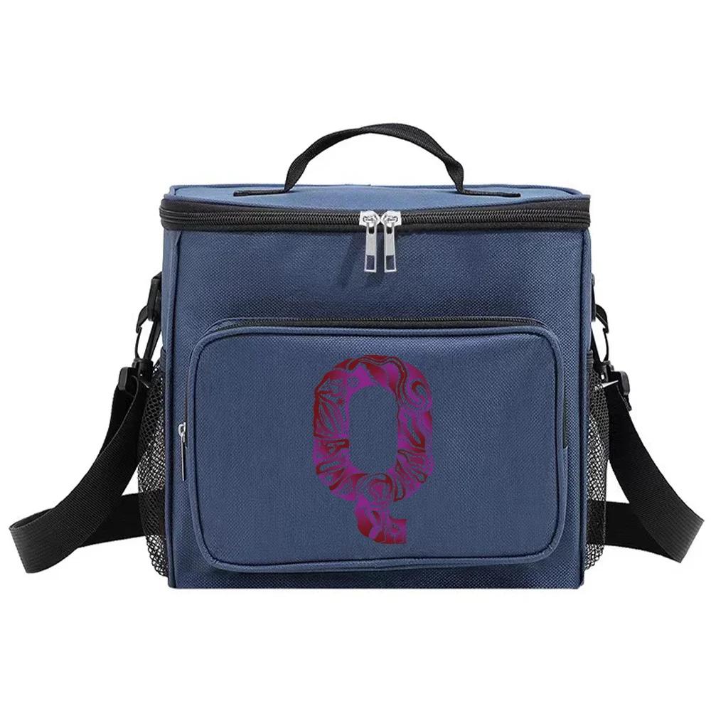 Insulated Bags Shoulder Lunch Bag Waterproof Cooler Box Thermal Organizer Handbag for Men and Women New Engrave Image Pattern