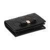 Gucci Signature Embossed Logo Short Flap Leather Card Holder Wallet Women Wallet Black 406924-CWC1G-1000