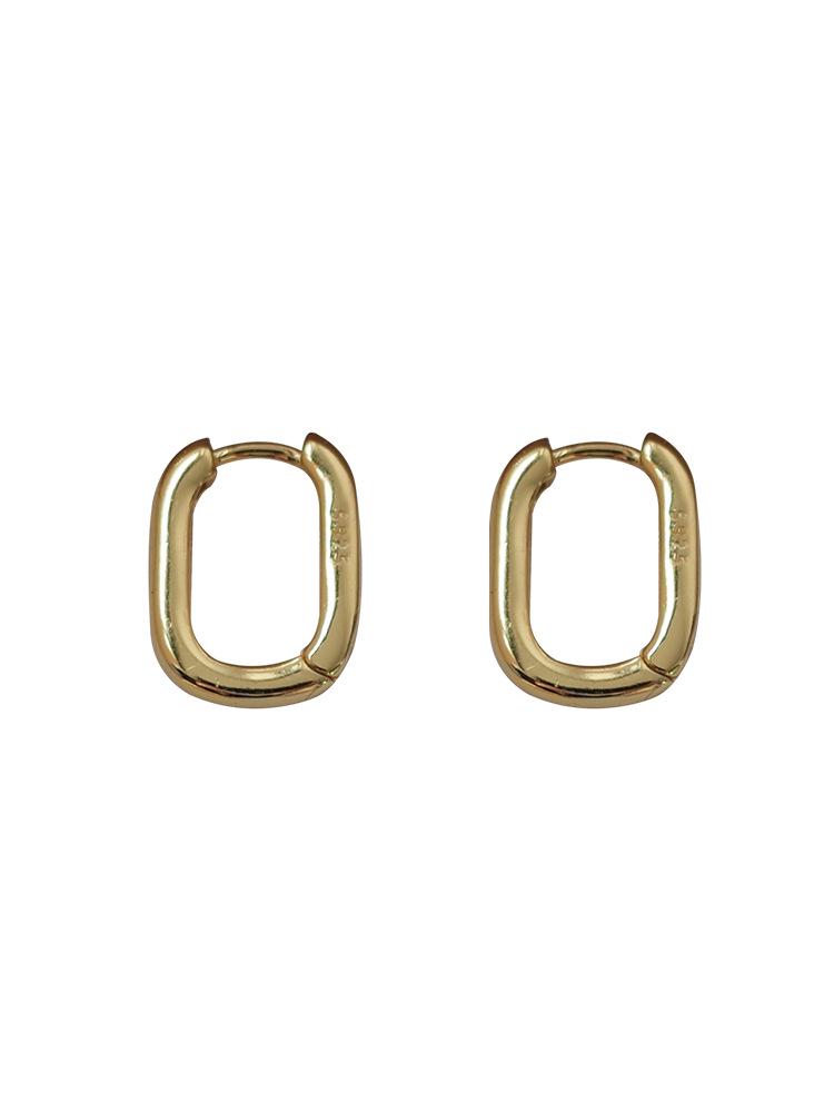 French U-Shaped Hoop Earrings, 925 Sterling Silver, Women's Cold Style, Simple Retro Ear Cuffs, Fashion Trend