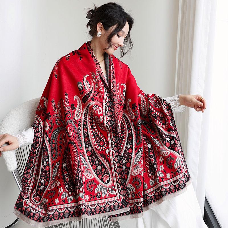 65 * 190 cm Toamnă Și Iarnă Nouă Culoare Solidă Versatil Simplu Imitație Casmir Eșarfă Duble Fețe Eșarfă Călduță Atmosferă Şal