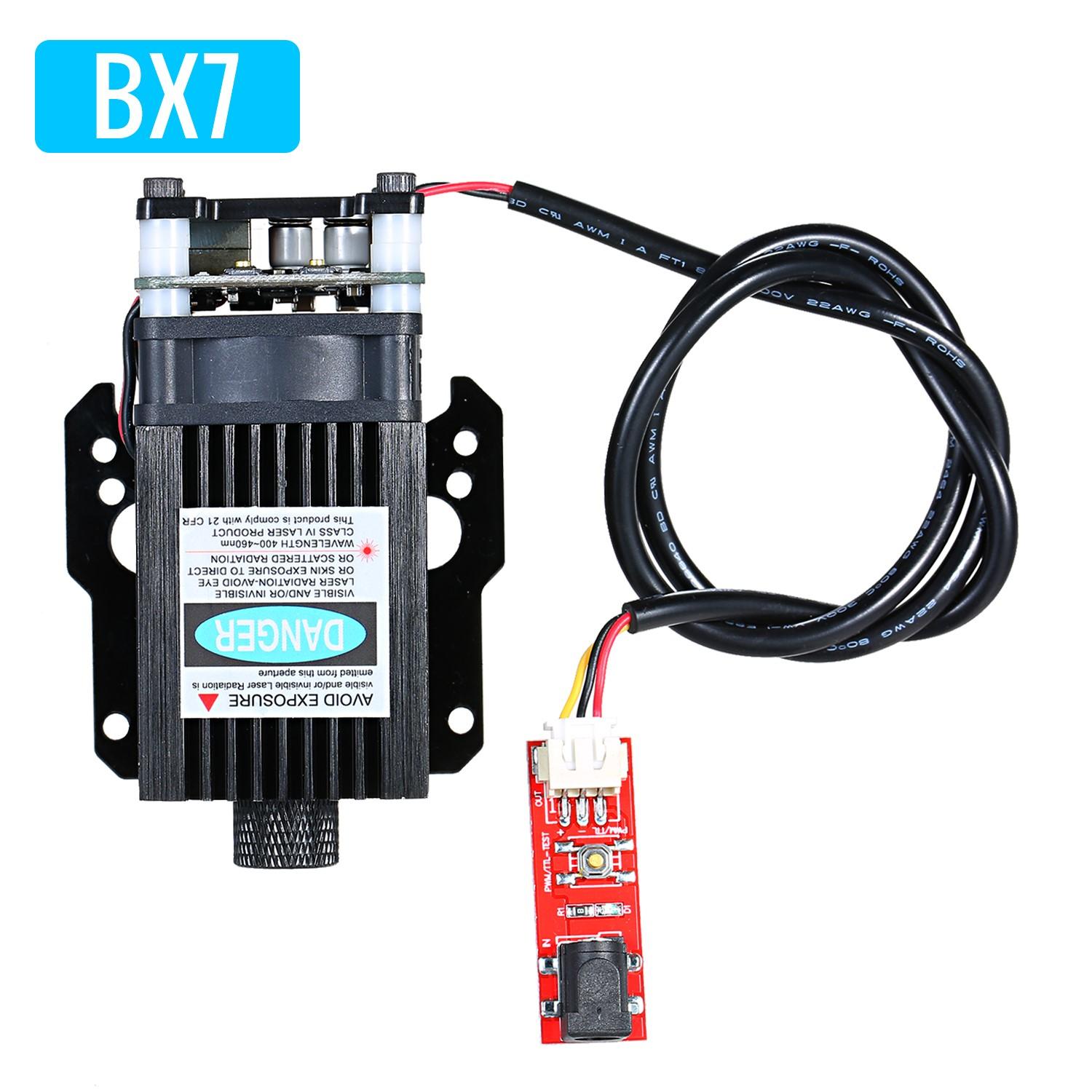 

Лазерний модуль VG-L7 BX7 7 Вт для гравірувального верстата. Синьо-фіолетова лазерна головка 7W чорний