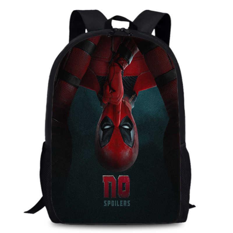 Deadpool And Wolverine Backpack Durable Oxford Fabric 15-inch Student Bag