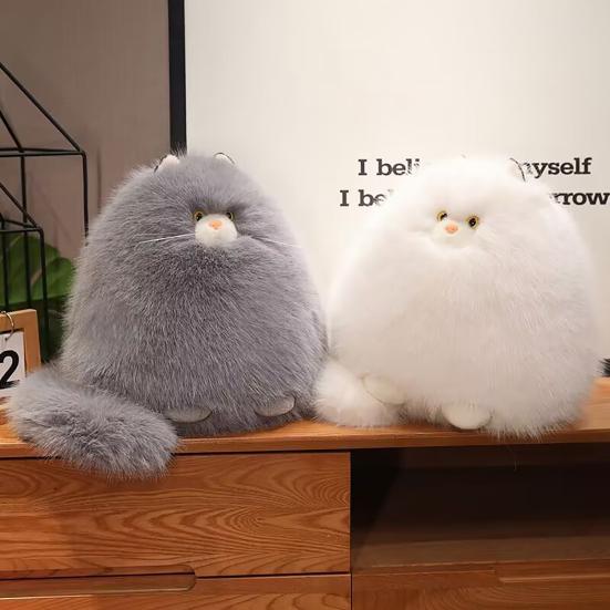 Plüsch Perserkatze Spielzeug Flauschig Gefüllt Dickes Kätzchen Plüschtier Simulation Tierpuppe Haus Wohnzimmer Schlafzimmer Dekoration Kleinkinder Jungen Mädchen Geburtstagsgeschenk