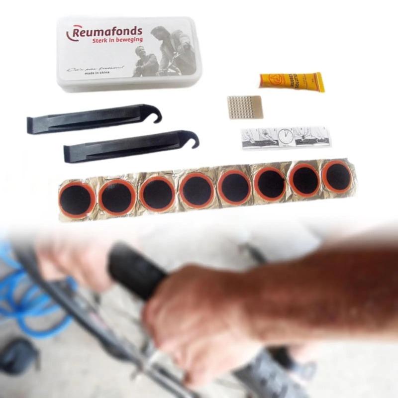 Bicycle Tire Puncture Repair Kit for Cycling Enthusiasts with Storage Box