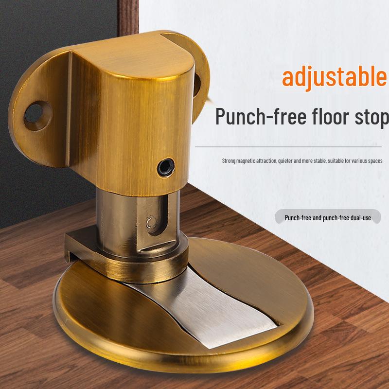 Adjustable Magnetic Door Stopper: Punch-Free, Anti-Collision, Invisible Design for Bedrooms with Strong Magnet