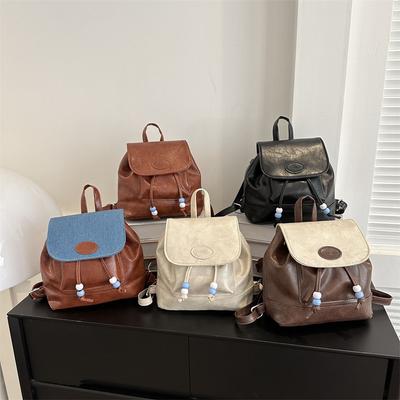 Kleine Retro-Farbgebung Schlicht Schlichte Mode Lässige Schulter-Crossbody-Rucksack