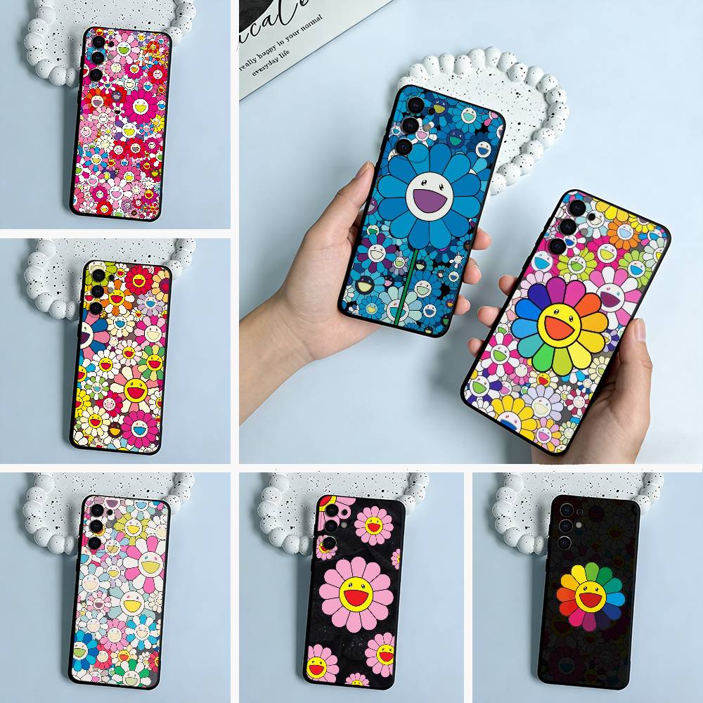 T-Takashis -M-Murakamis Soft Silicone Case for Samsung S25, S24, S21, S22, S23, S30, Ultra, S20, Plus, FE, Lite-Black