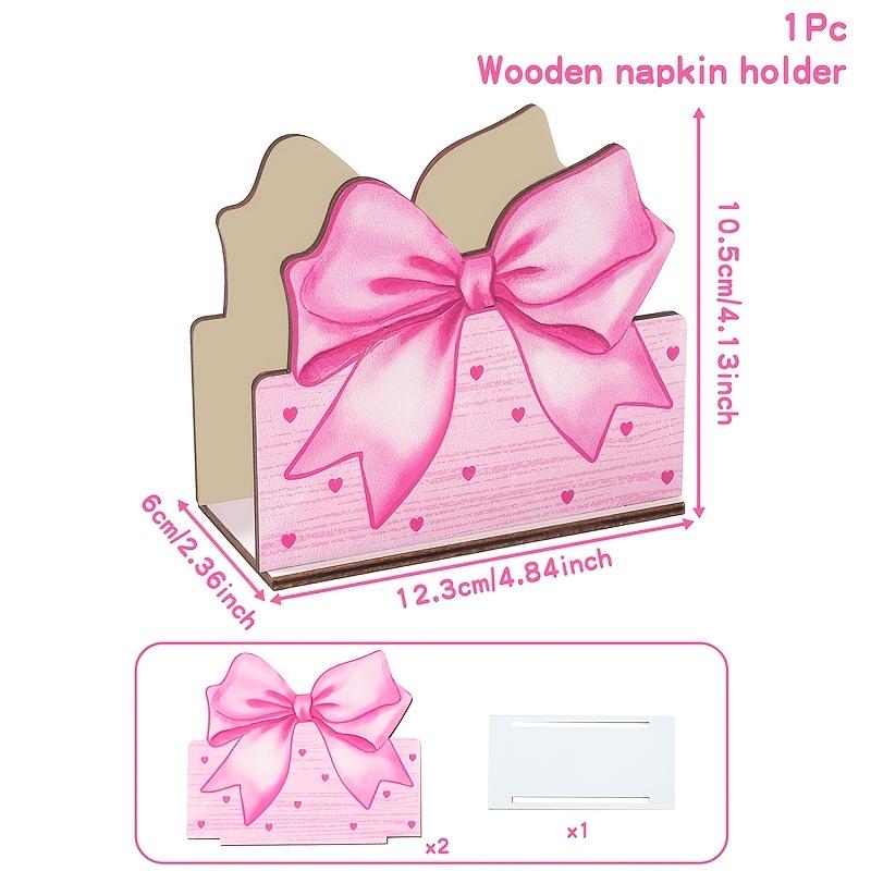 

Weddings Pink Bow Wooden with A Heart-shaped Patternt for Deco Signs Ornament At Birthdays Baby Showers Gender Reveal Party