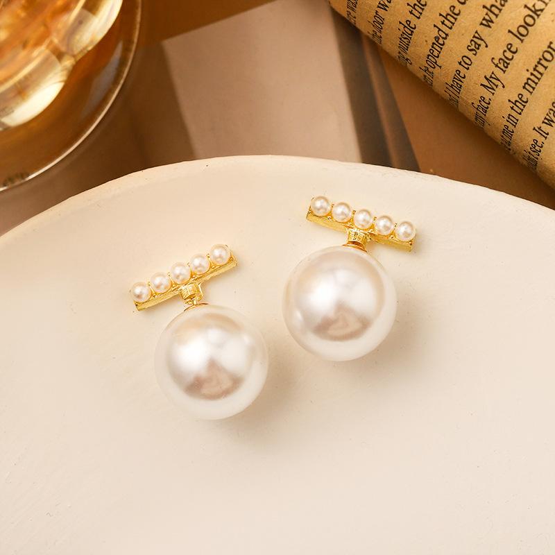Hot Selling Light Luxury Nine-Piece Set with Diamond-Studded Pearl Earrings Versatile High-End Feel Earrings S925 Silver Needle Jewelry A07