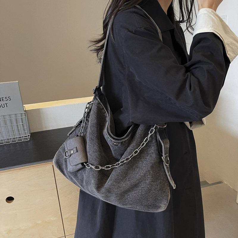 Armpit Bag Women Casual Large Capacity Denim Tote 2025 New Hundred Commuter Crossbody Bag