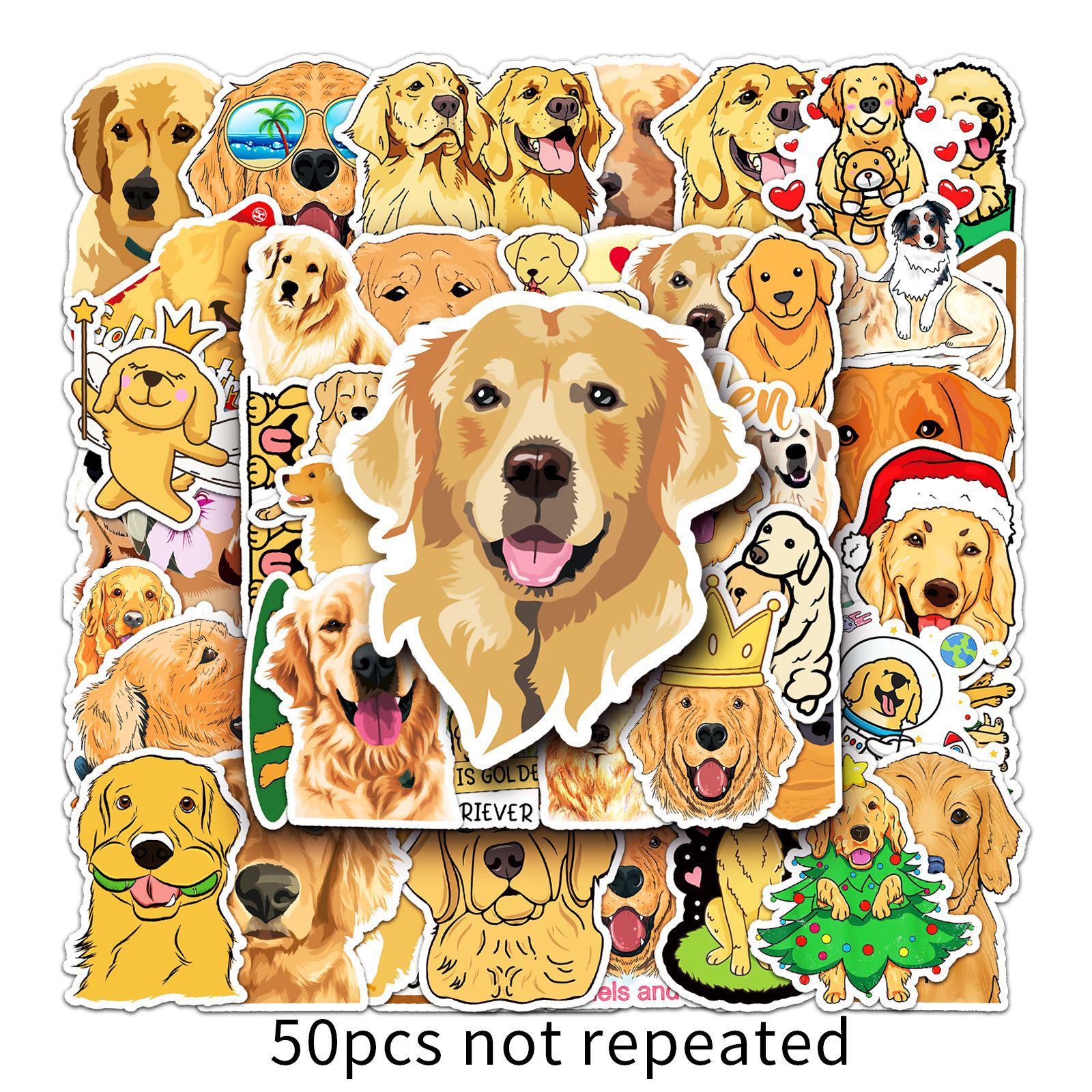 50 Waterproof Golden Animal Stickers for Travel Suitcase or Laptop Decor