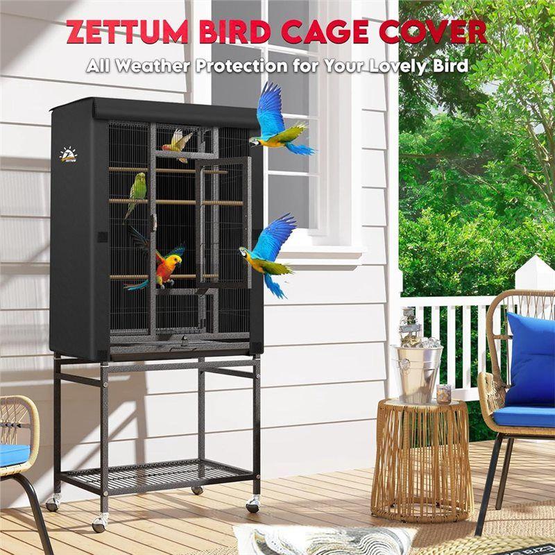 M-Modern-Heavy Duty& Waterproof Bird Cage Cover-Fade-Resistant Pet Bird Cage Cover Accessory For Night