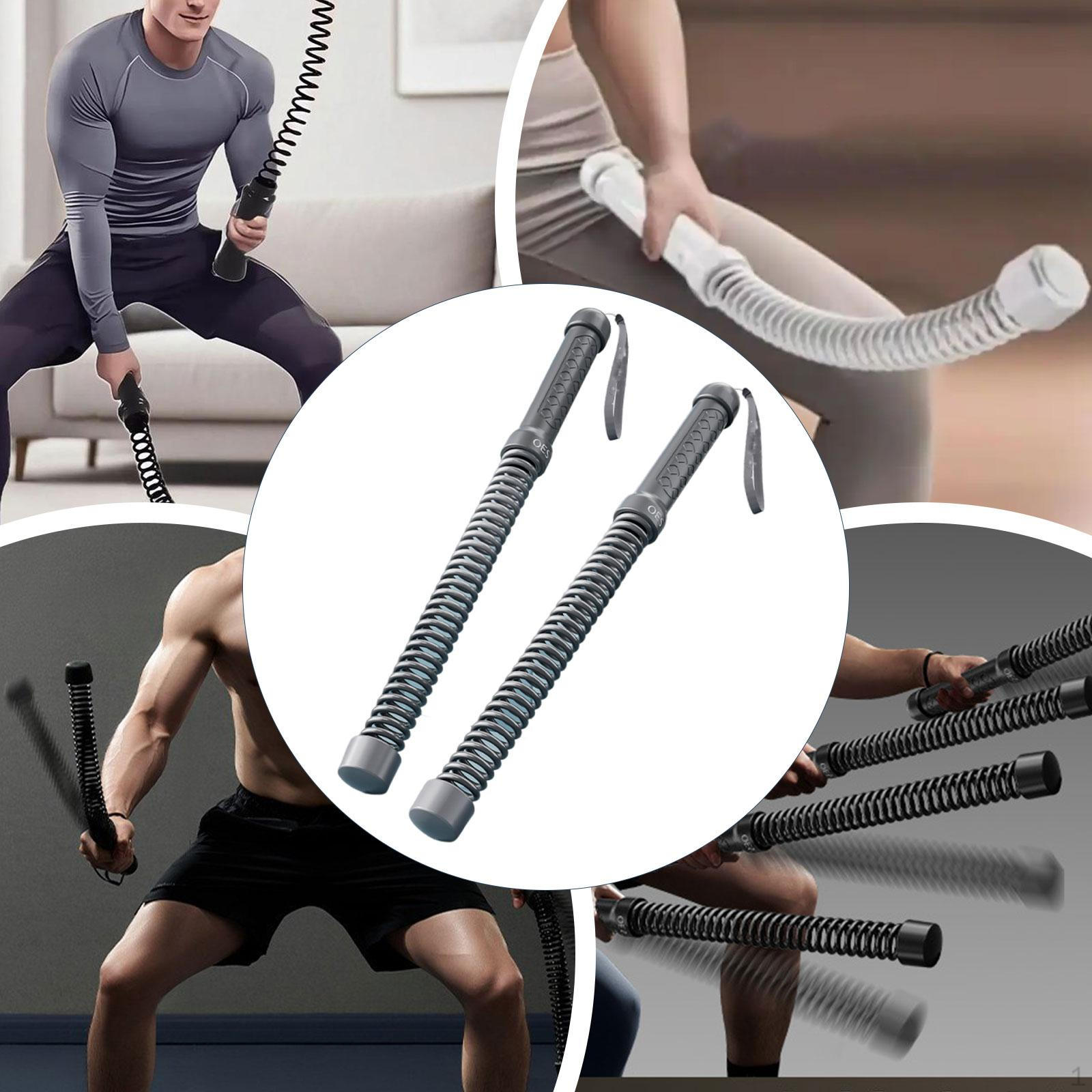 

2 Pieces Ropeless Battle Rope Indoor Outdoor Portable Practical Workout серый