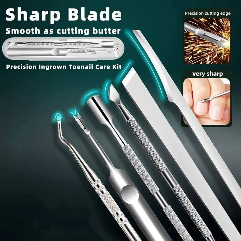 17 Piece Professional Foot Care Kit, Stainless Steel Pedicure Tools Set with Storage Box