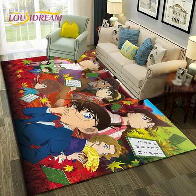 Karikatür HD Detective Conan Anime 3D Halı Kilim Ev Oturma Odası Yatak Odası Kanepe Paspas Dekor, Çocuk Alan Kilim kaymaz Zemin Mat