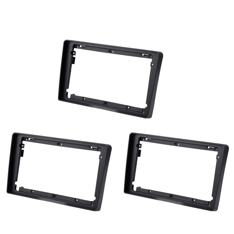 

3X 2Din 9 Inch Car Control Fascia Audio Frame Radio Stereo Panel For Lada Granta 2011 - 2017 Fascia Frame чёрный