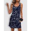 Mode Leopard Und Blumenmuster Damen Minikleider Sommer Ärmellos 3D Gedruckt Straße Damenkleid 3XL Große Größe Freizeitkleid