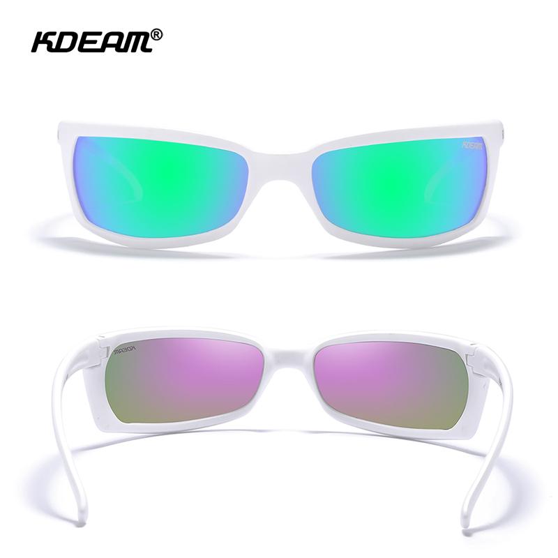 KDEAM Fresh Color Sport Goggles UV400 Polarized Sunglasses Men Lightweight Sun Glasses Fishing Unisex Size Includes Zipper Case