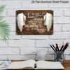 2D Flach, 1 Stück "Ein kleines bisschen Himmel in unserem Zuhause" Aluminium Metall Wanddekor Schild - 8"x12" Gedenkdekoration Trauer, Engelsflügel & Schmetterling Wand