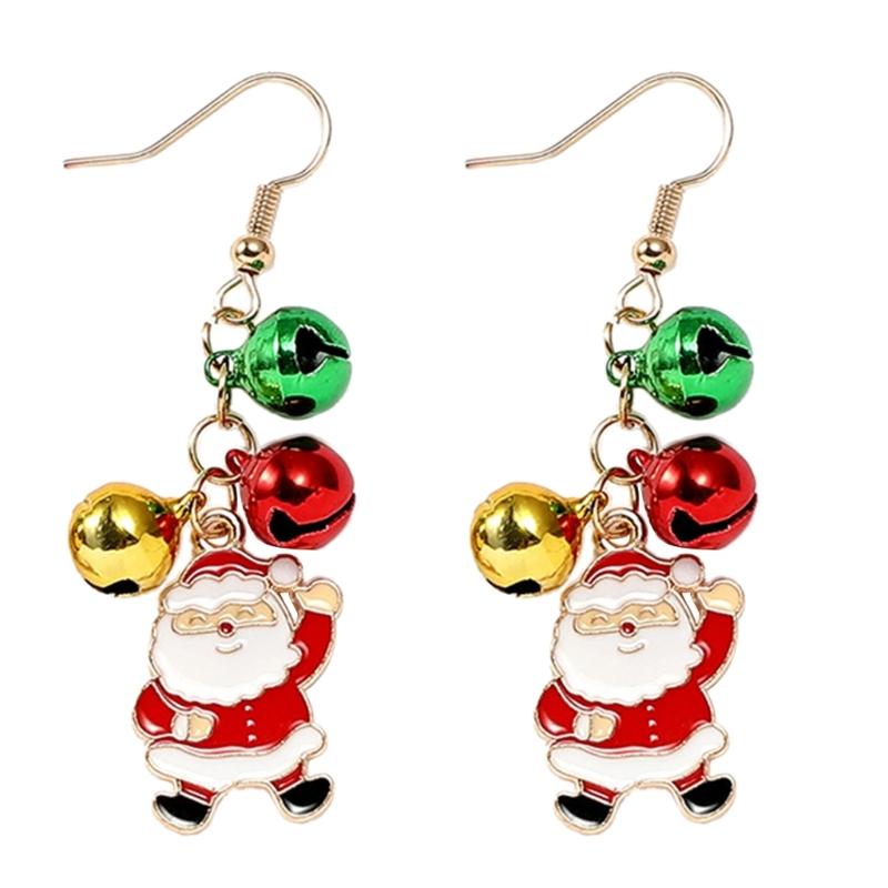 Colorful Earrings Christmas Dangle Earrings Cute Ear Pendants Alloy Material Ear Jewelry Christmas Earrings for Party