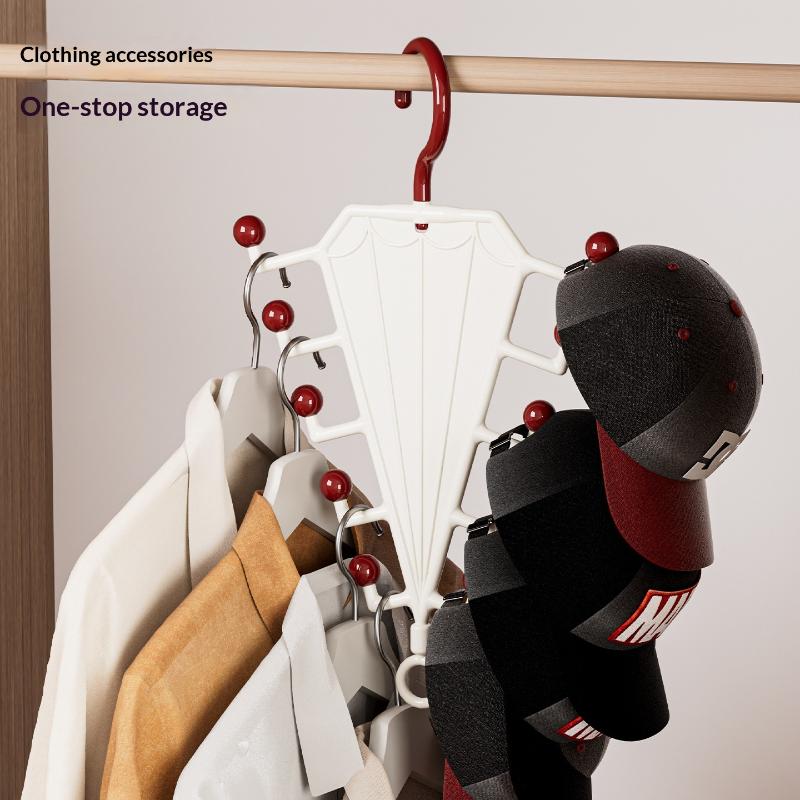 V-shaped Double-sided Storage Rack Multifunctional Closet Hanger Space Saving For Clothes Hats Belts Scarves Coat Rack