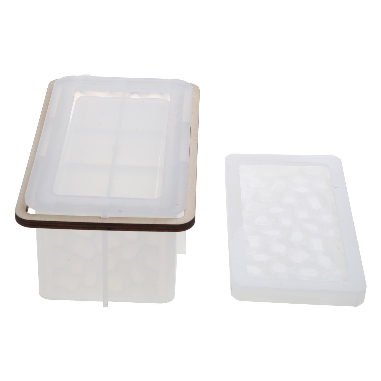 

Формы для коробок из смолы Diamonds с крышками, силиконовая форма для банок 3D, форма для контейнера для хранения безделушек для литья смолы, домашний декор B2