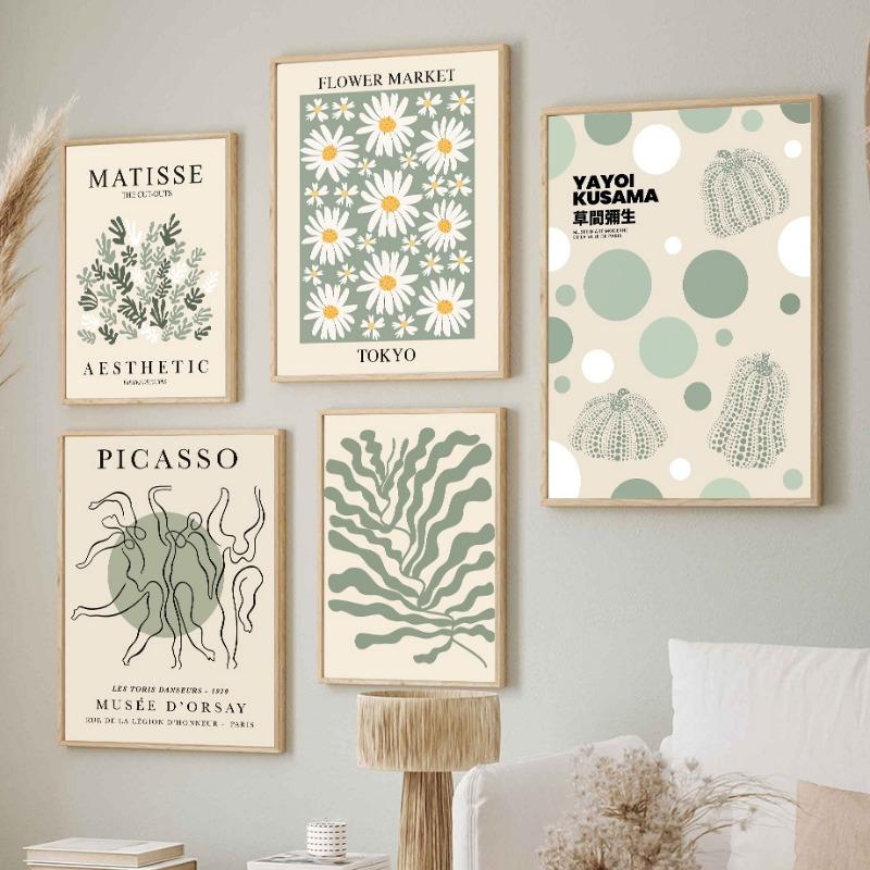 Matisse Blumenmarkt Picasso Abstrakte Poster und Drucke Wandkunst Leinwandmalerei Hotelgalerie Bilder für Wohnzimmerdekor